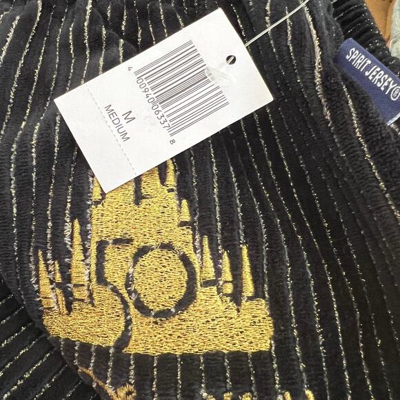 Disney 50th Anniversary Luxe Velour Spirit Jersey Jogger Pants Black Gold, M NWT - Picture 8 of 8